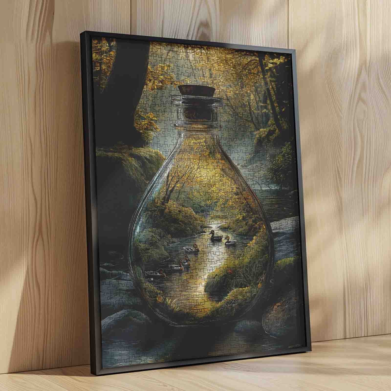 tucocoo-golden-forest-river-bottle-puzzle-1000teile-landschaft image 4