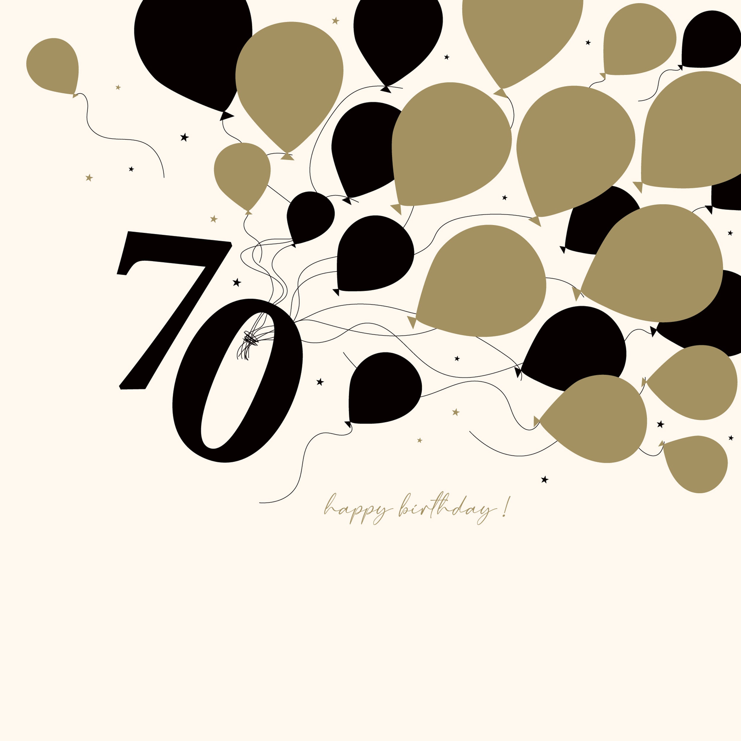otter-house-age-to-celebrate-70-geburtstagskarte-gold image 1