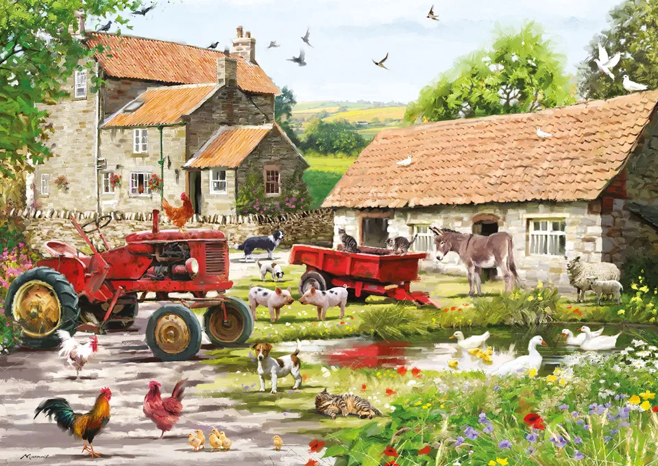 otter-house-on-the-farm-puzzle-500-teile-bauernhof image 1