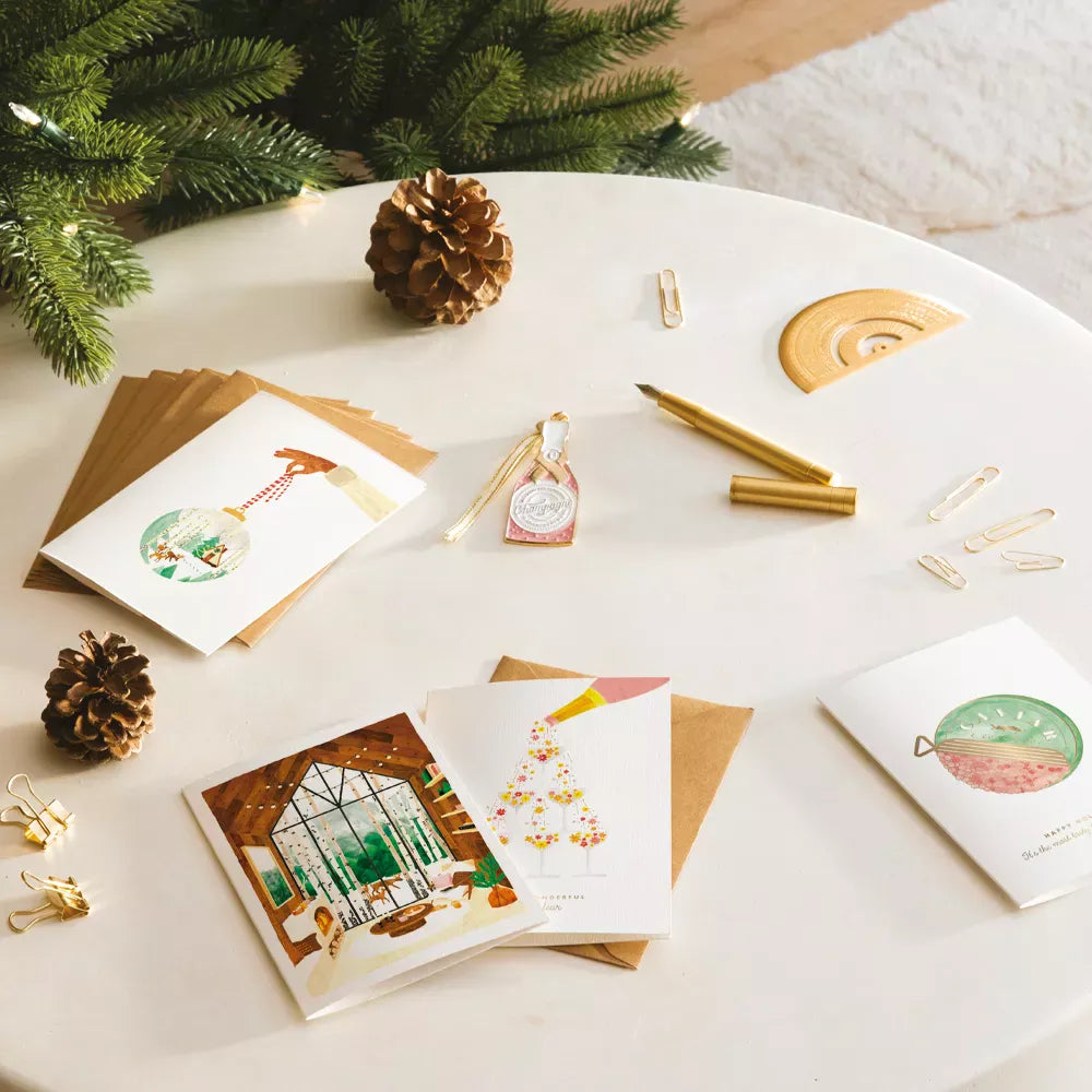 all-the-ways-to-say-caviar-weihnachtskarte-a6-goldfolie image 2