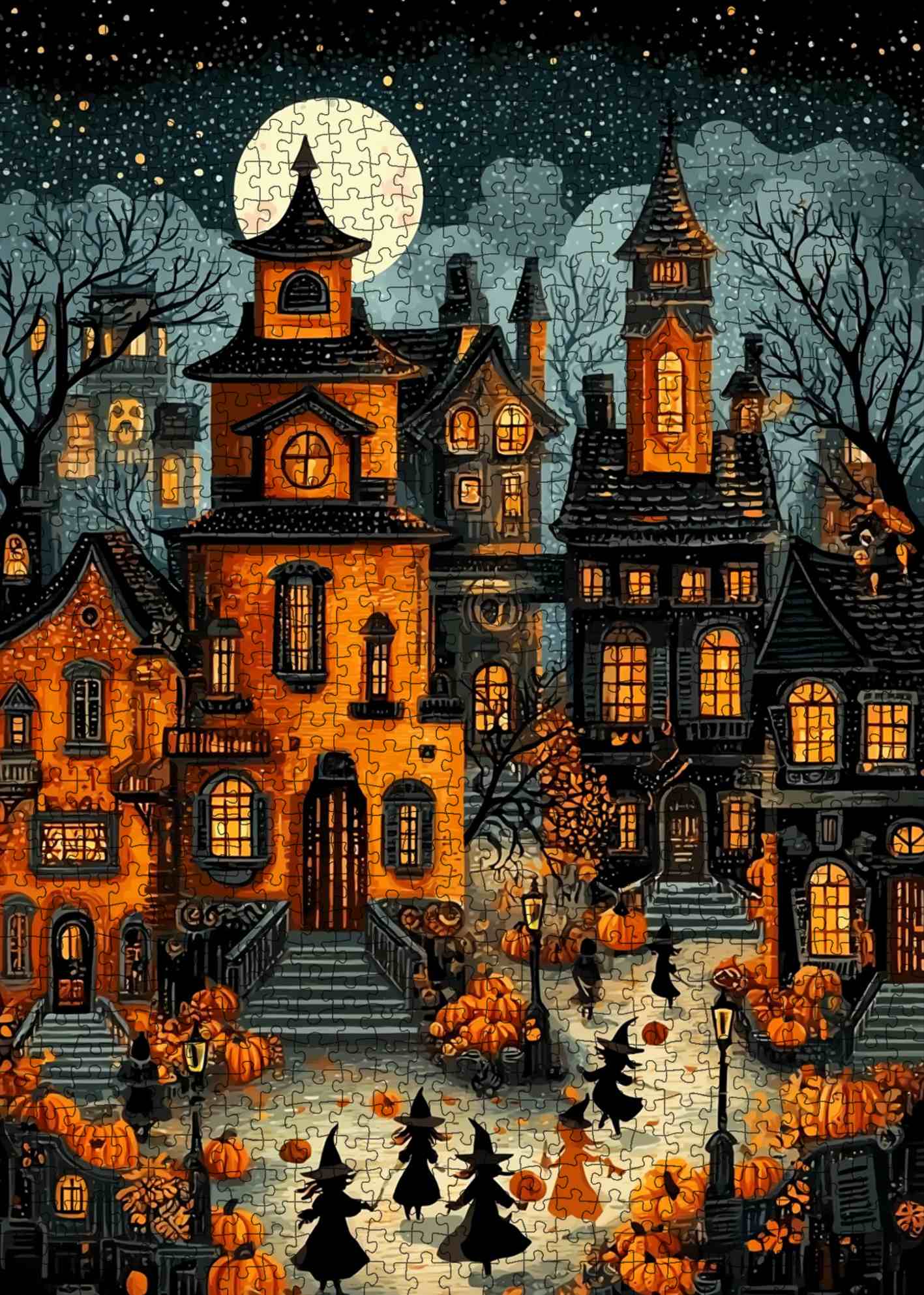 tucocoo-haunted-halloween-street-puzzle-1000-teile-halloween image 2