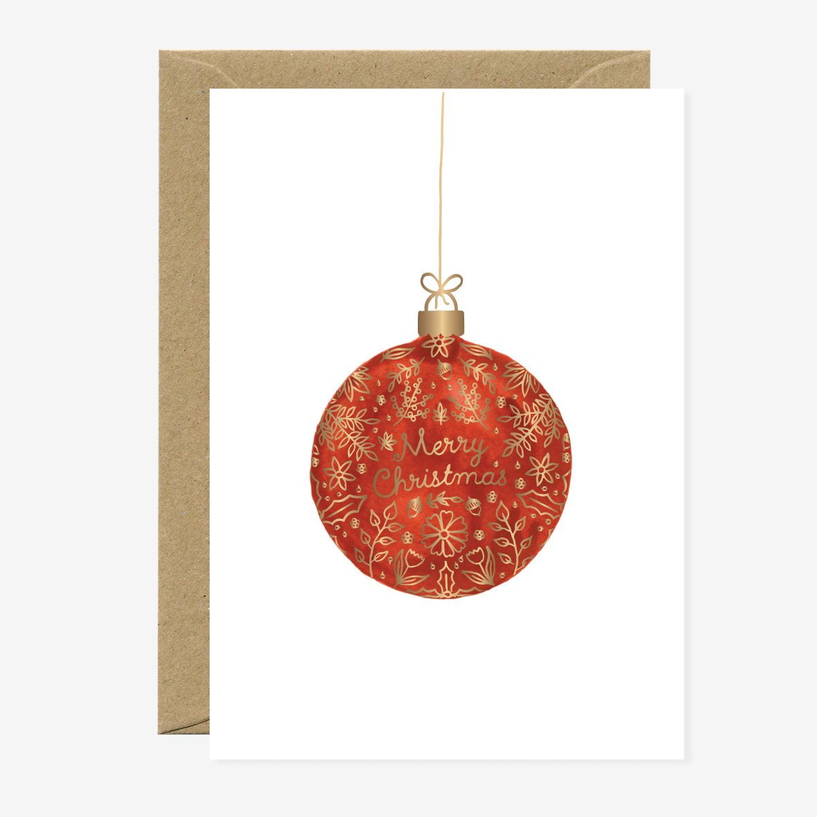 all-the-ways-to-say-ornament-weihnachtskarte-a6-rotes-ornament image 1