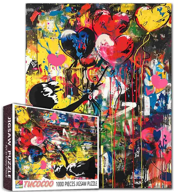 tucocoo-girl-with-balloons-puzzle-1000-teile-graffiti image 1
