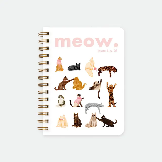 all-the-ways-to-say-notebooks-spiral-meow-notizbuch-a5-katzen-liniert image 1
