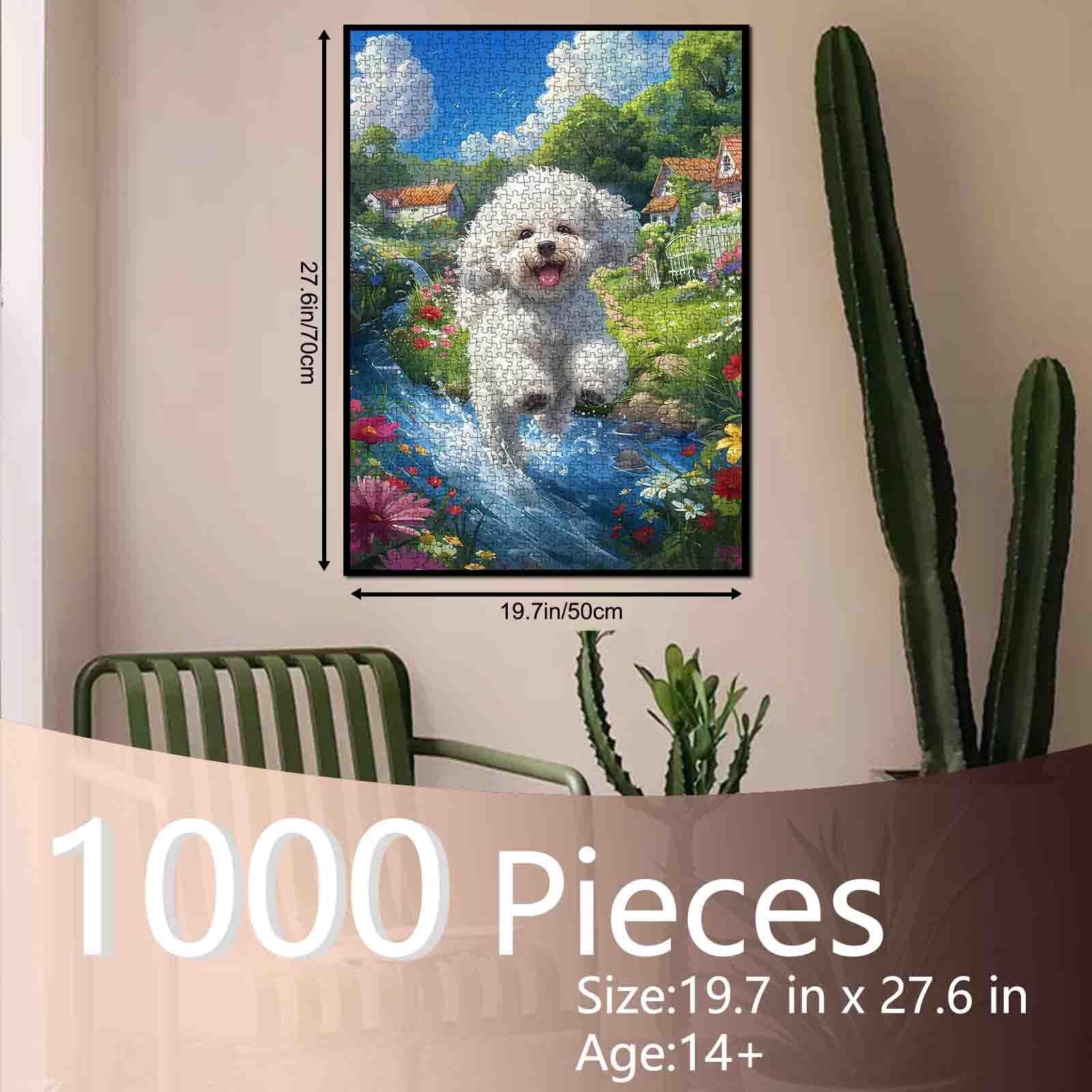 tucocoo-flower-garden-river-dog-puzzle-1000-teile-hund image 5