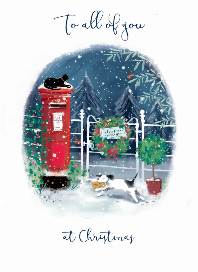 otter-house-christmas-to-all-of-you-weihnachtskarte-einzeln image 1