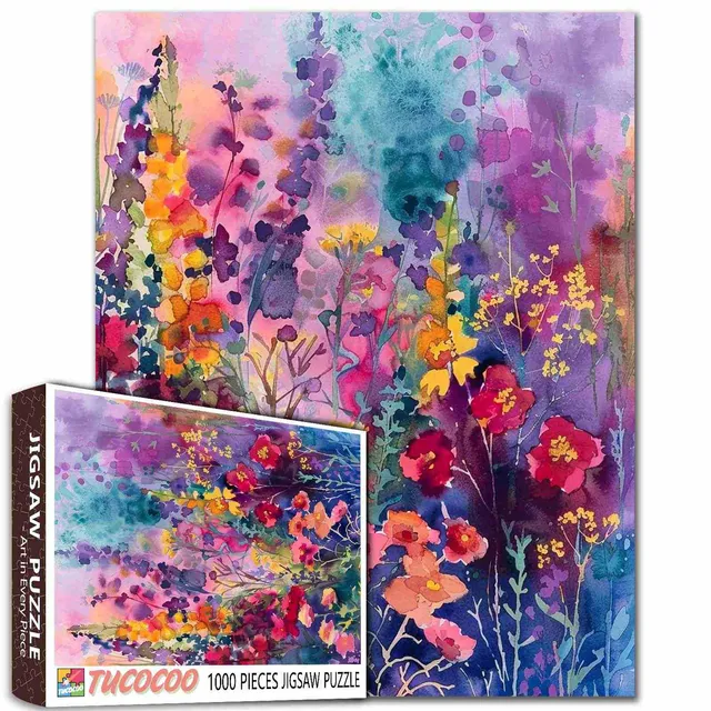 tucocoo-watercolor-garden-bloom-puzzle-1000-teile-aquarell image 1