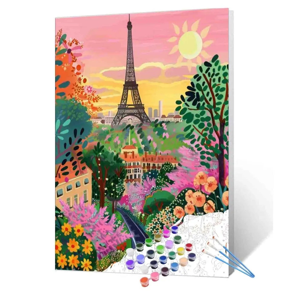 tucocoo-paint-by-numbers-paris-garden-view-with-eiffel-tower-malen-nach-zahlen-4 image 1