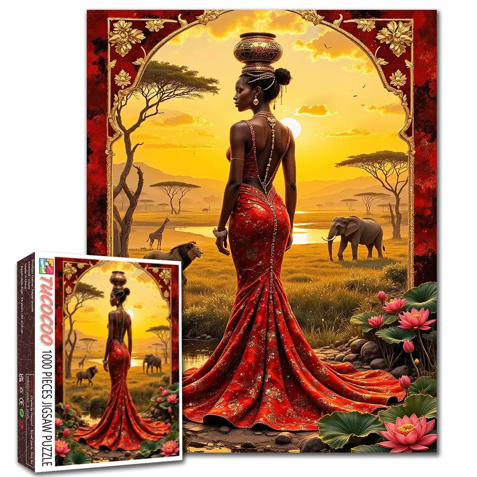tucocoo-african-sunset-queen-puzzle-1000-teile-savanne image 1