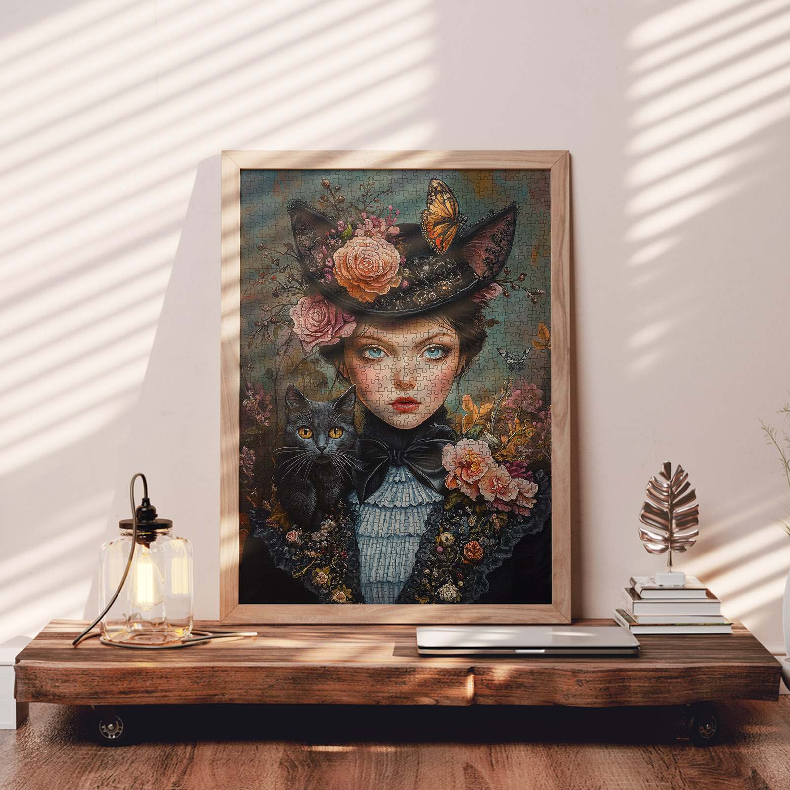 tucocoo-victorian-lady-cat-puzzle-1000-teile-blumen image 3