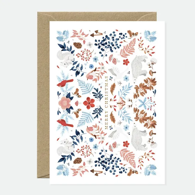 all-the-ways-to-say-white-winter-weihnachtskarte-goldfolie image 1
