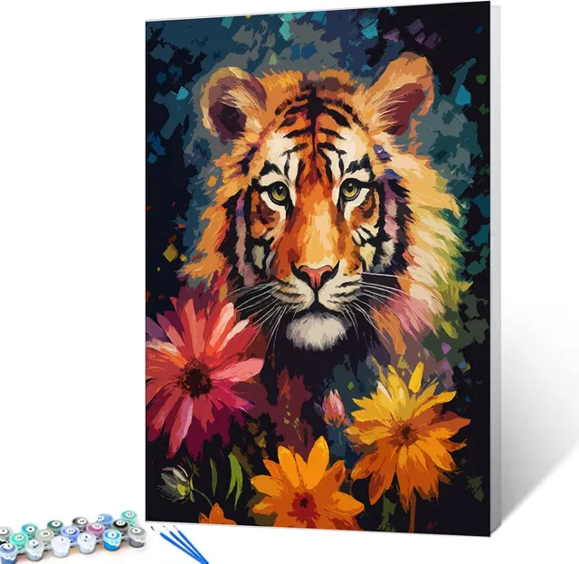 tucocoo-abstract-tiger-malen-nach-zahlen-40x50-tiere image 1