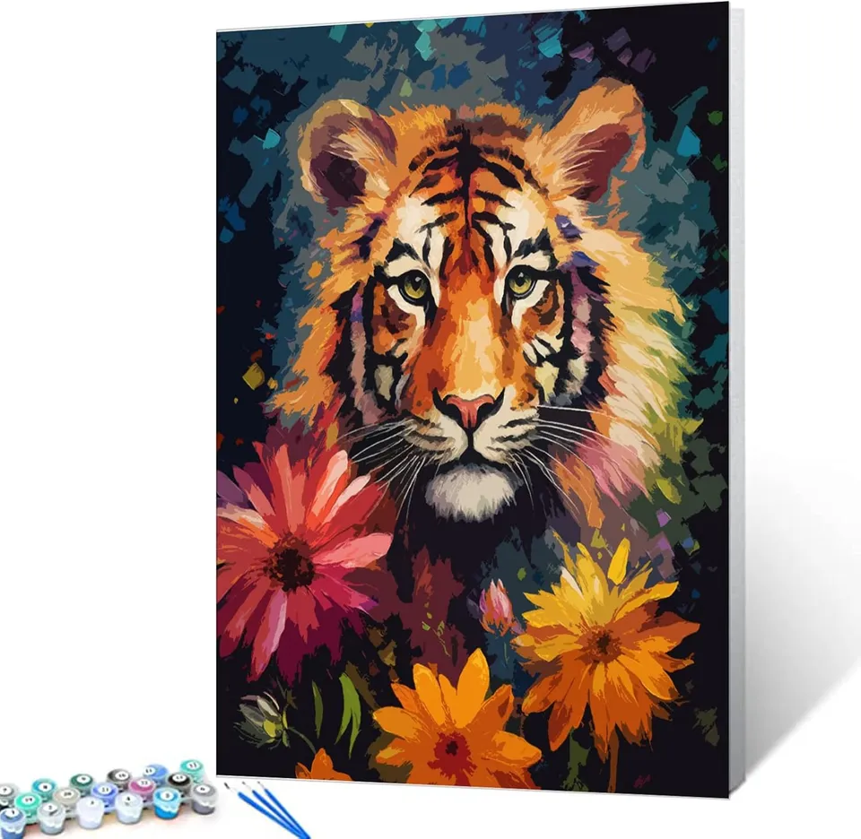 tucocoo-abstract-tiger-malen-nach-zahlen-40x50-tiere image 1