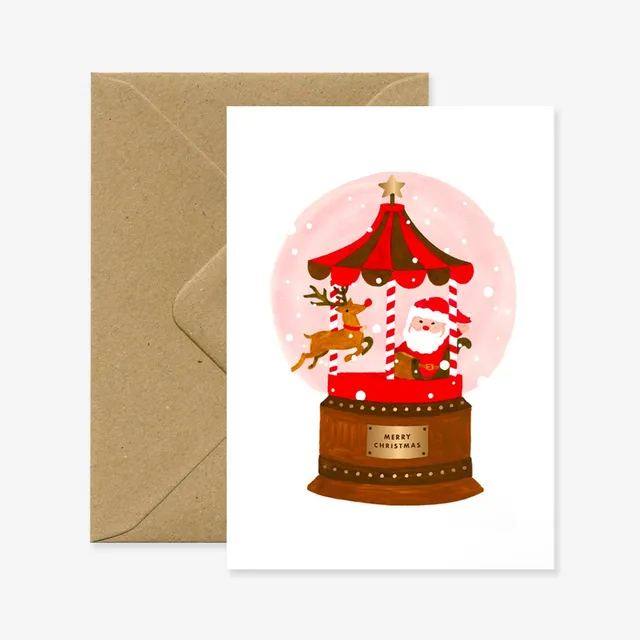 all-the-ways-to-say-santa-snowball-weihnachtskarte-a6-schneeball image 1