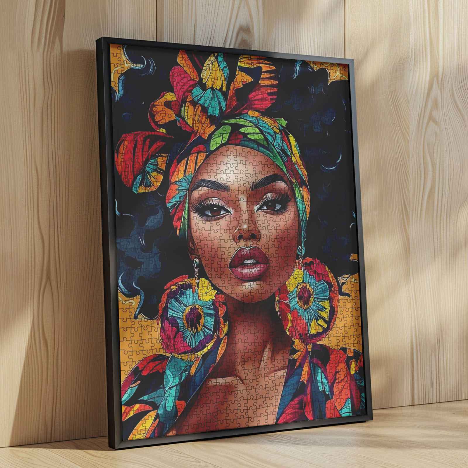 tucocoo-bold-beauty-in-vibrant-headwrap-puzzle-1000-teile-portrait image 4