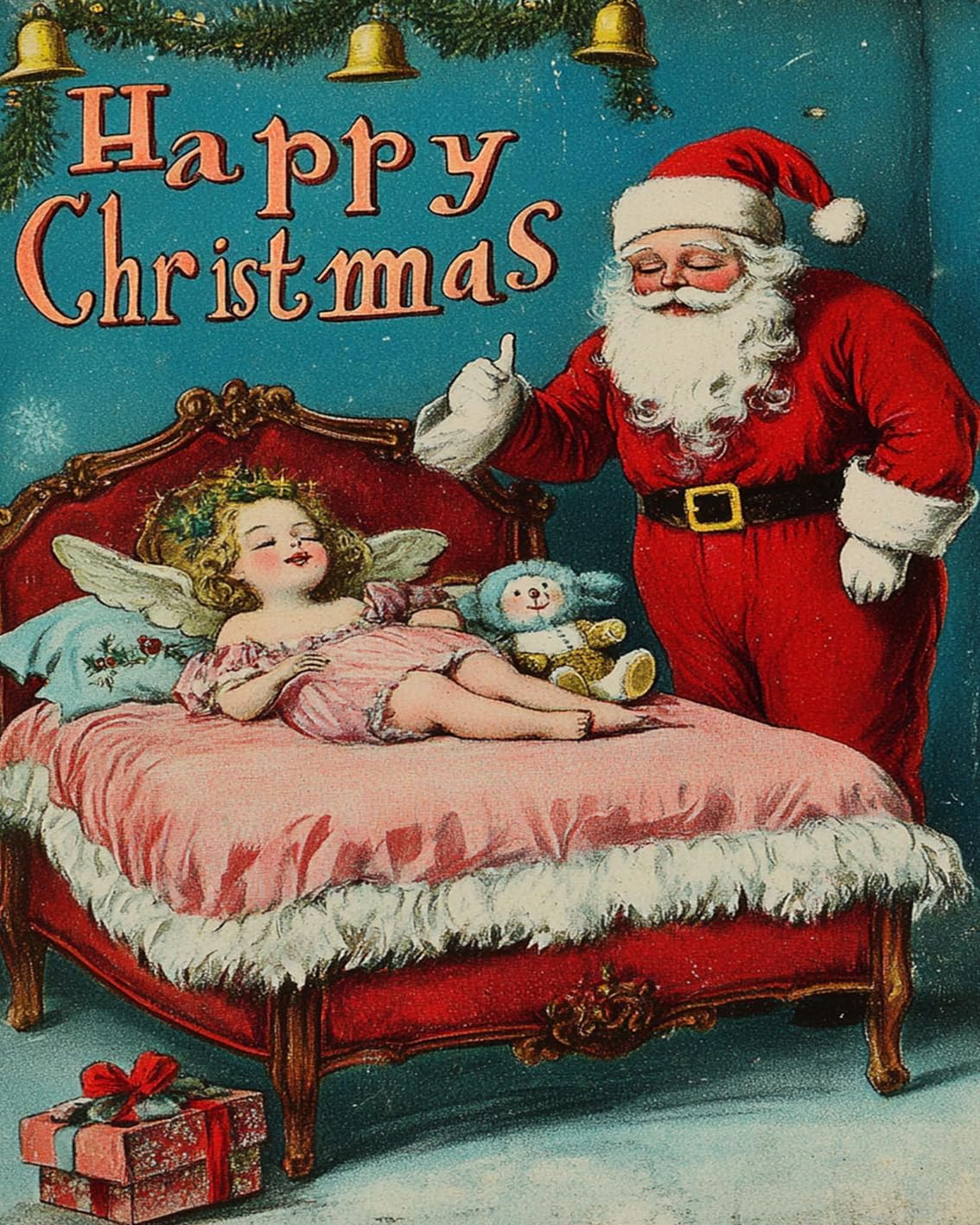 tucocoo-sleeping-angel-malen-nach-zahlen-40x50-weihnachten-vintage image 2