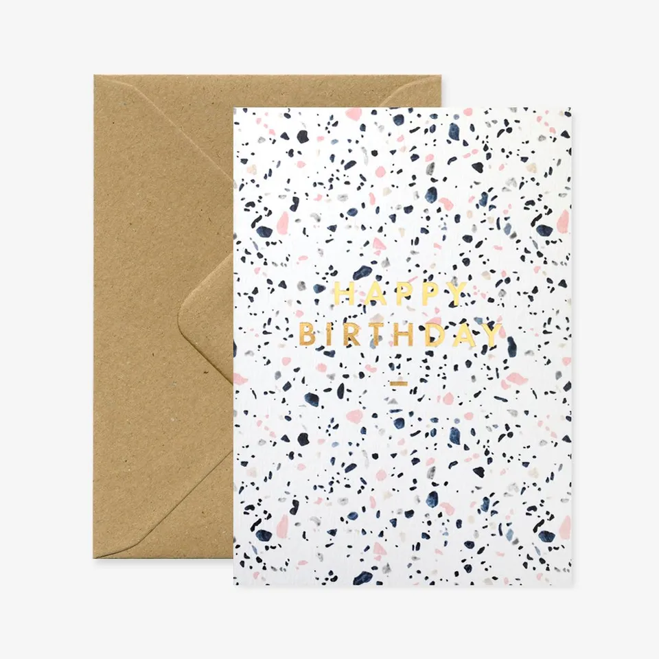 all-the-ways-to-say-terrazzo-birthday-gl-ckwunschkarte-a6 image 1