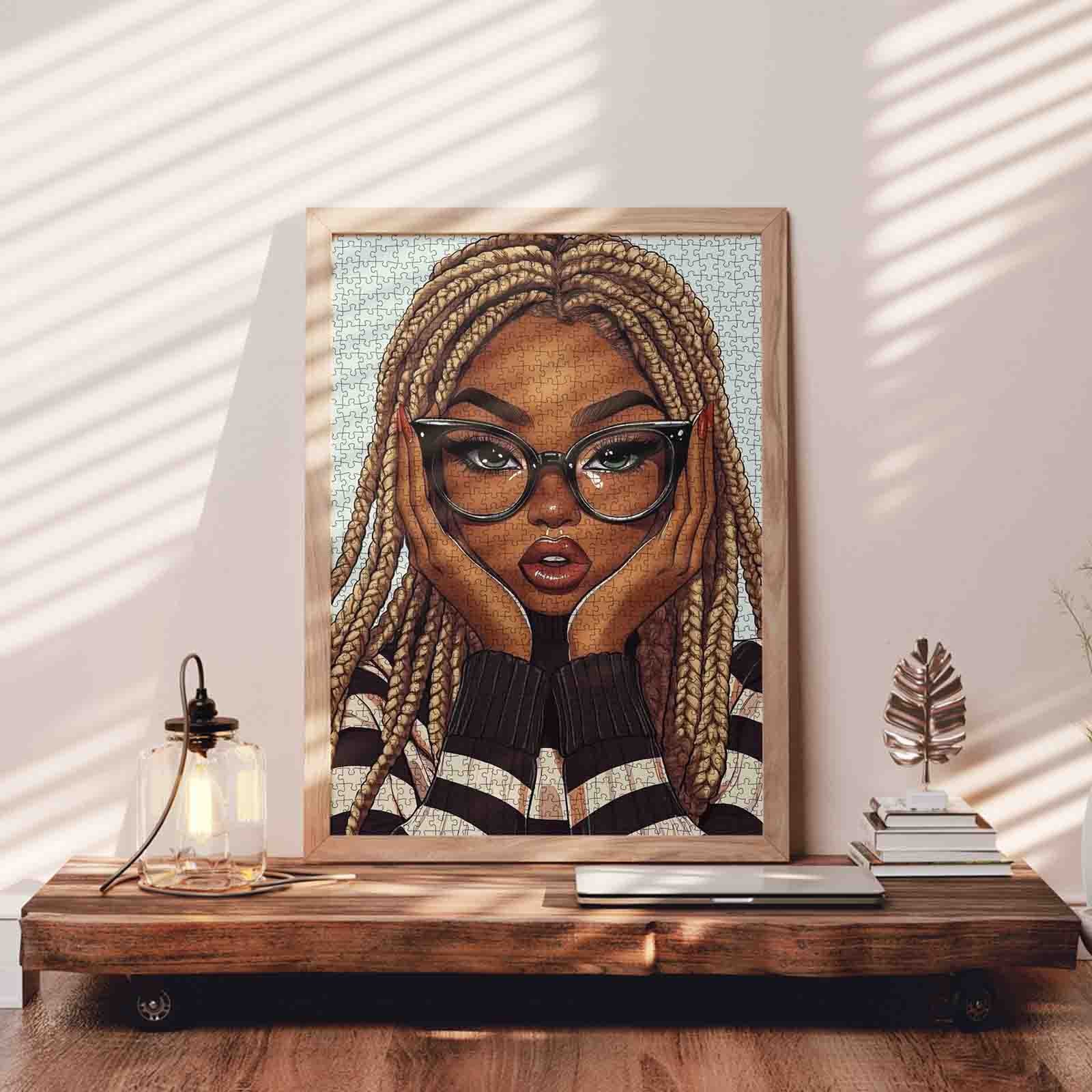 tucocoo-stylish-braided-beauty-portrait-puzzle-1000-teile-frau image 3