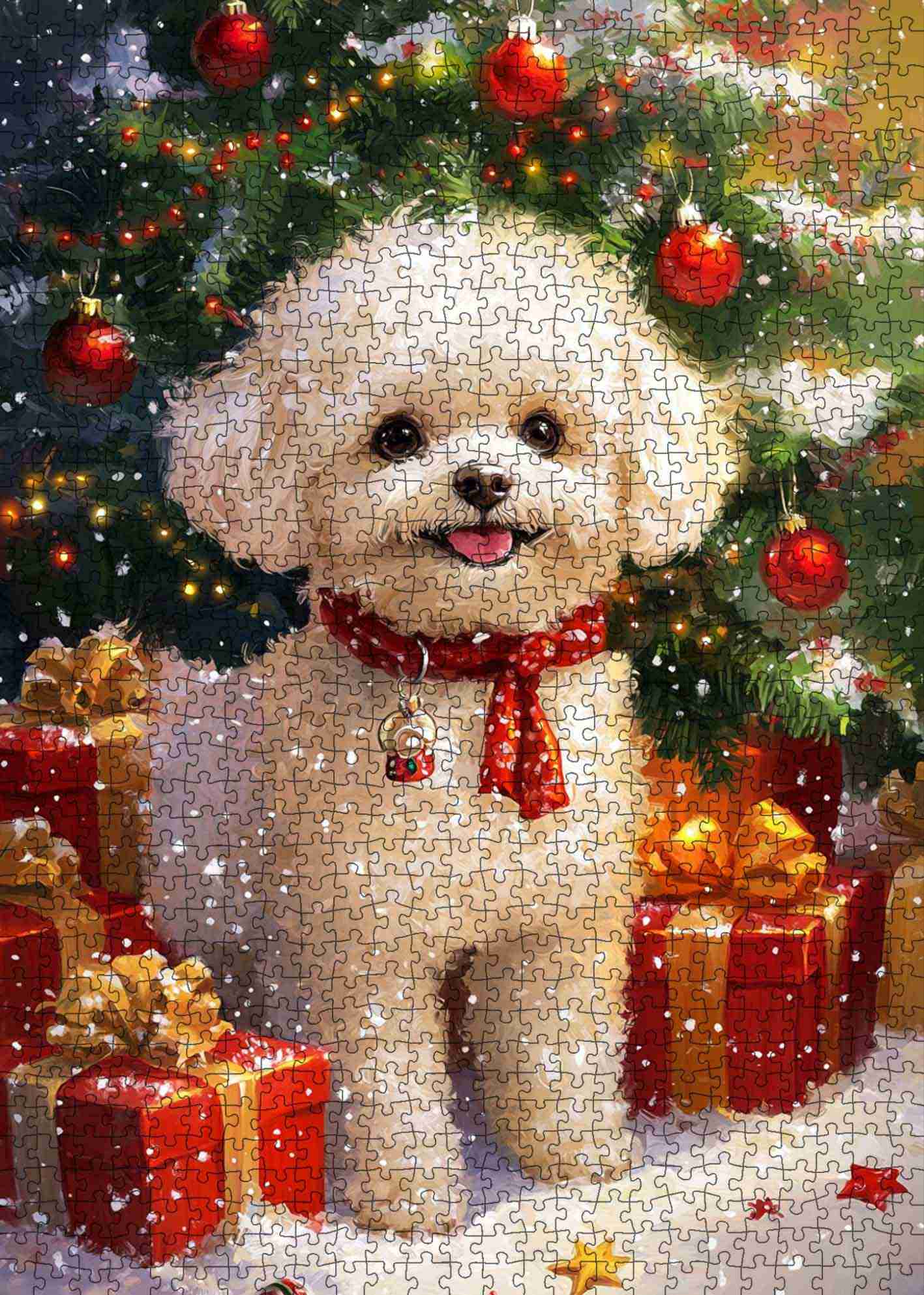 tucocoo-jigsaw-christmas-puppy-delight-puzzle-1000-teile-hund image 2