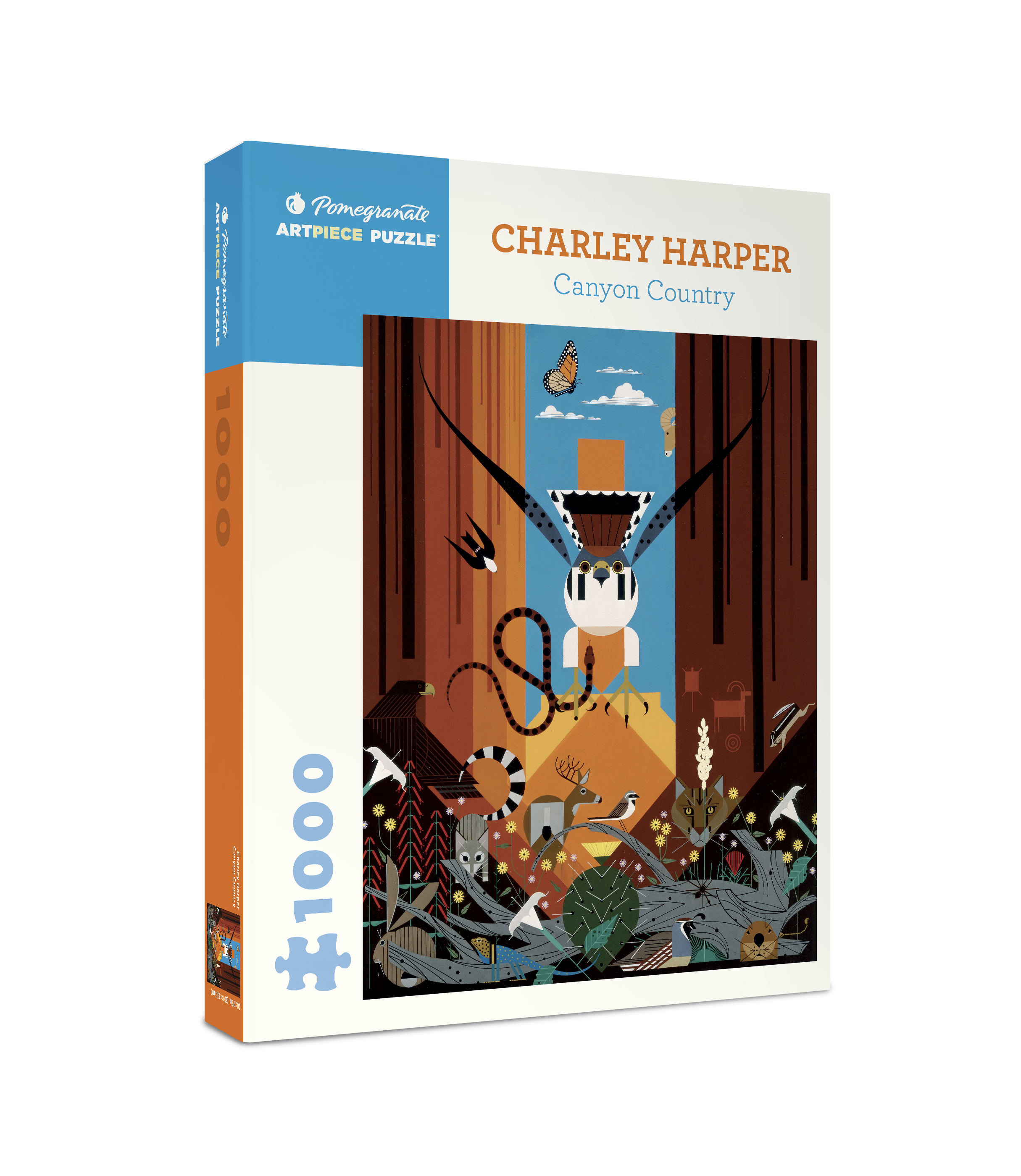 pomegranate-charley-harper-canyon-country-puzzle-1000-teile-tiere image 1