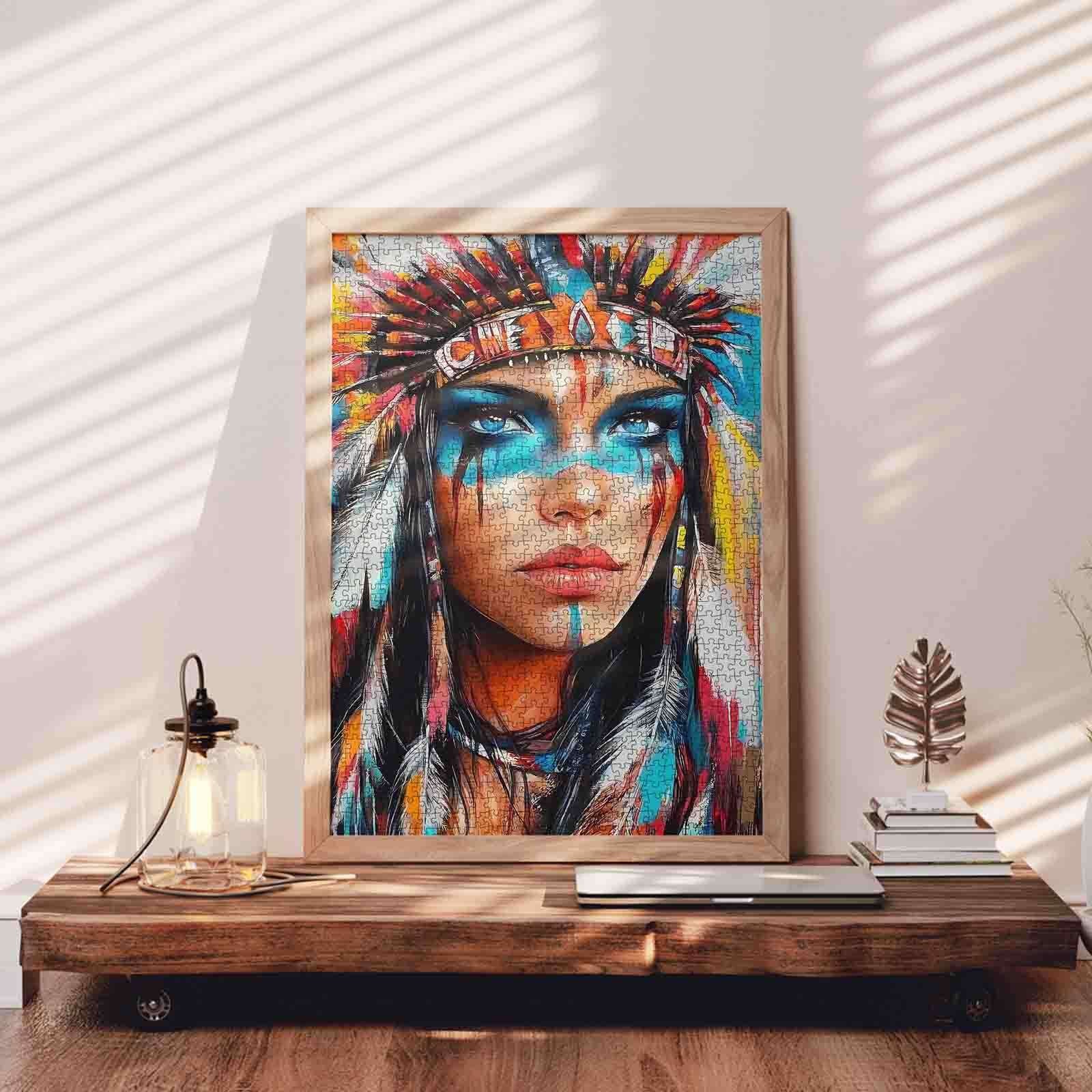 tucocoo-jigsaw-puzzles-native-warrior-beauty-puzzle-1000-teile image 3