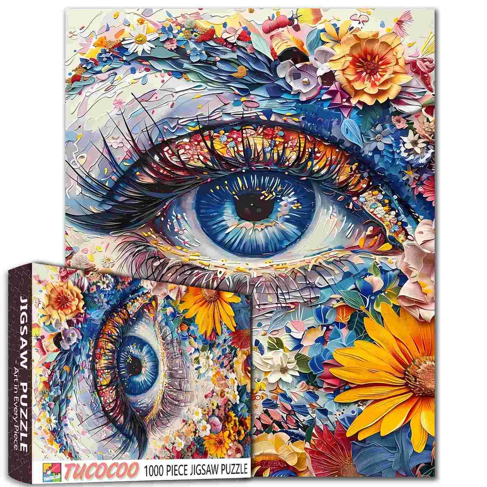 tucocoo-jigsaw-puzzles-vivid-floral-eye-puzzle-1000-teile image 1