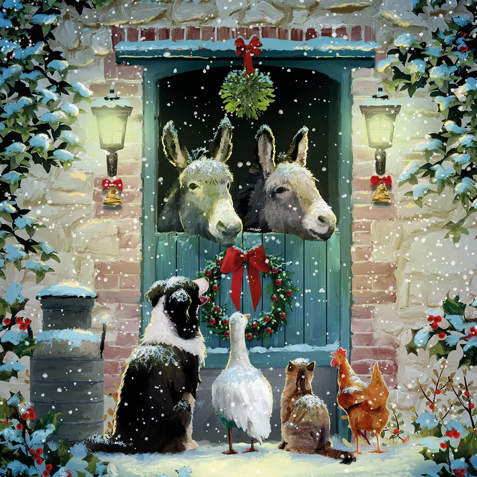 otter-house-christmas-stable-door-weihnachtskarten-charity-set image 1