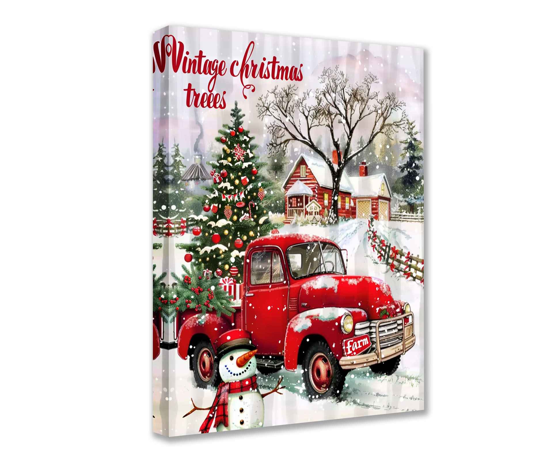 tucocoo-canvas-vintage-christmas-truck-leinwandbild-30x40cm-hund image 1