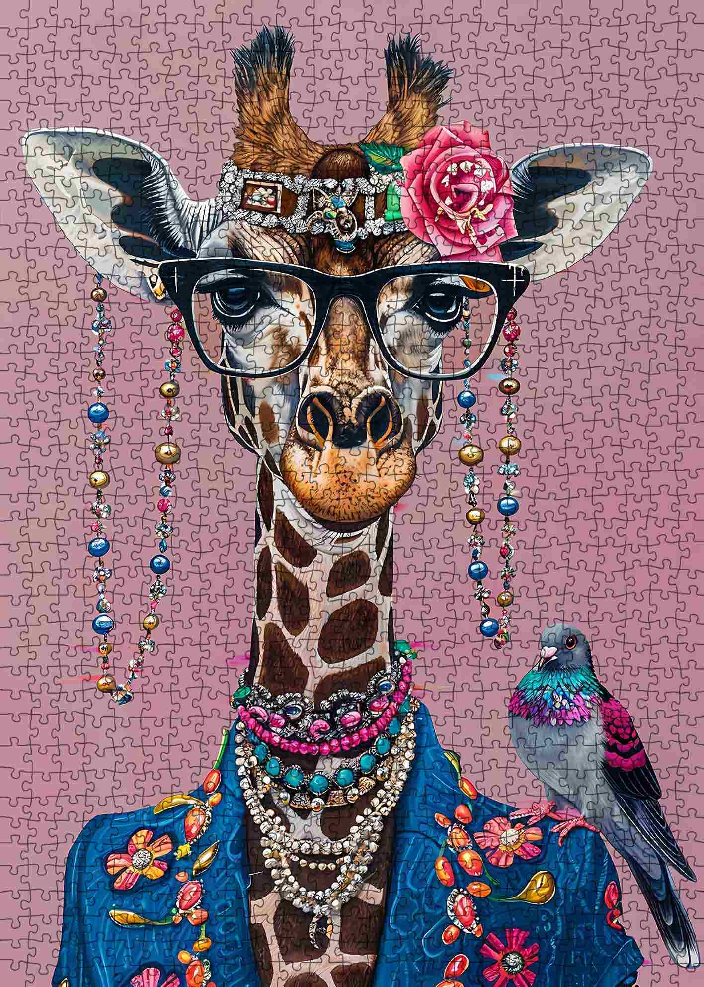 tucocoo-fashionable-giraffe-puzzle-1000-teile-tiermotiv image 2