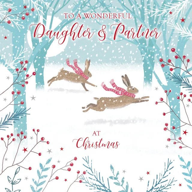 otter-house-tochter-partner-weihnachtskarte-hase-schnee image 1