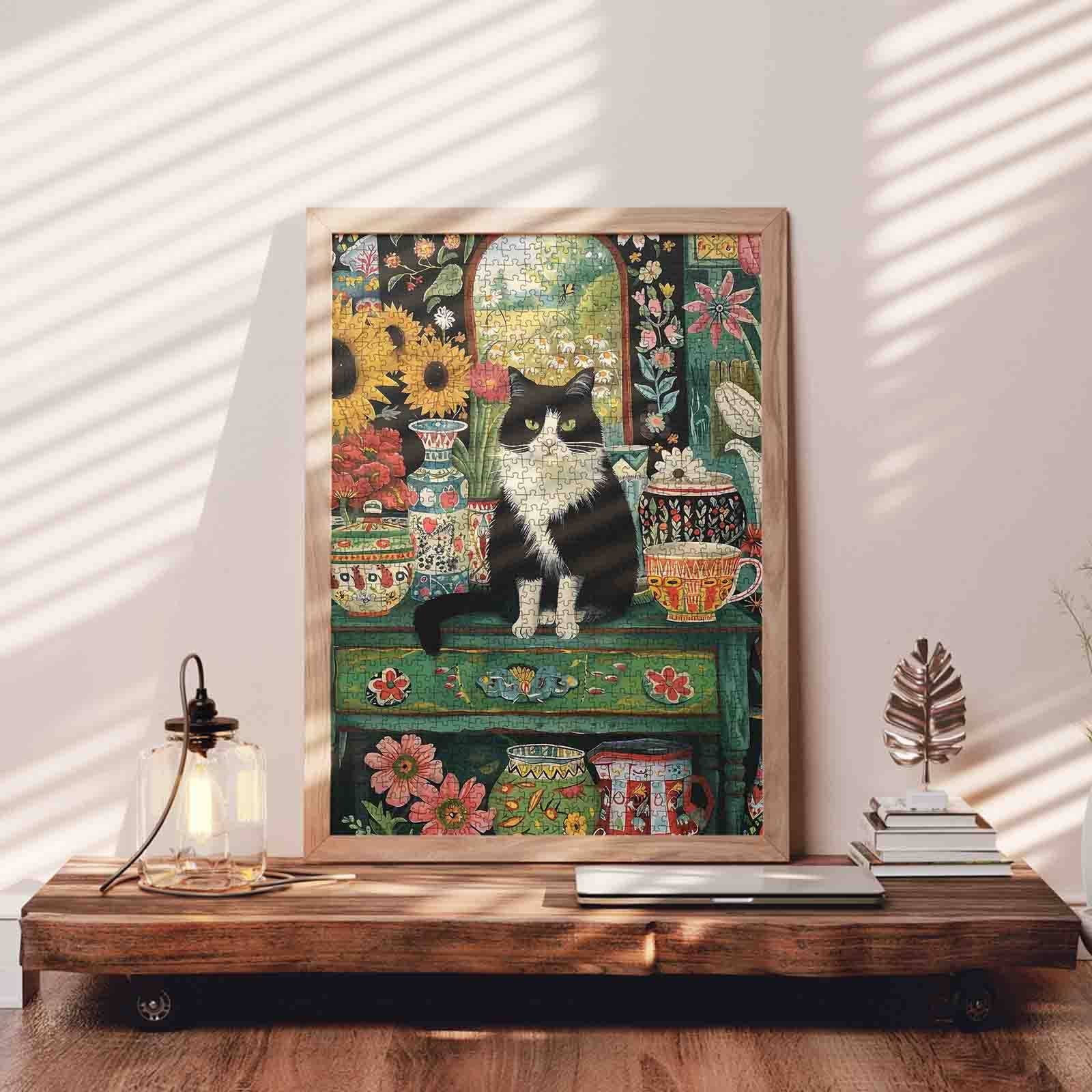 tucocoo-black-cat-puzzle-1000-teile-katze-garten image 3