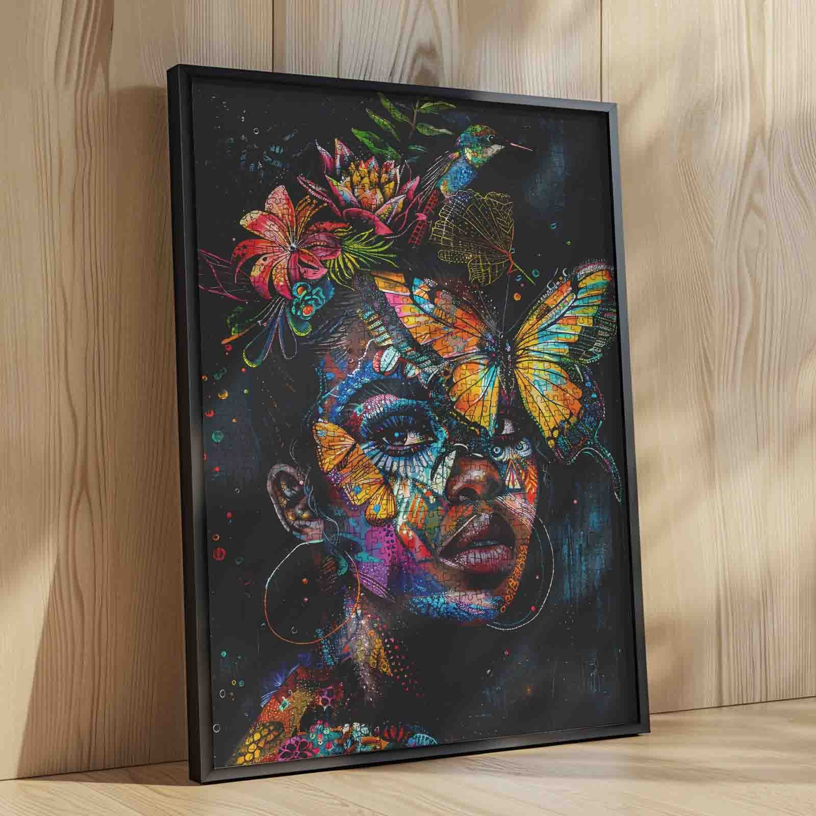 tucocoo-butterfly-crown-dream-portrait-puzzle-1000-teile-kunst image 4