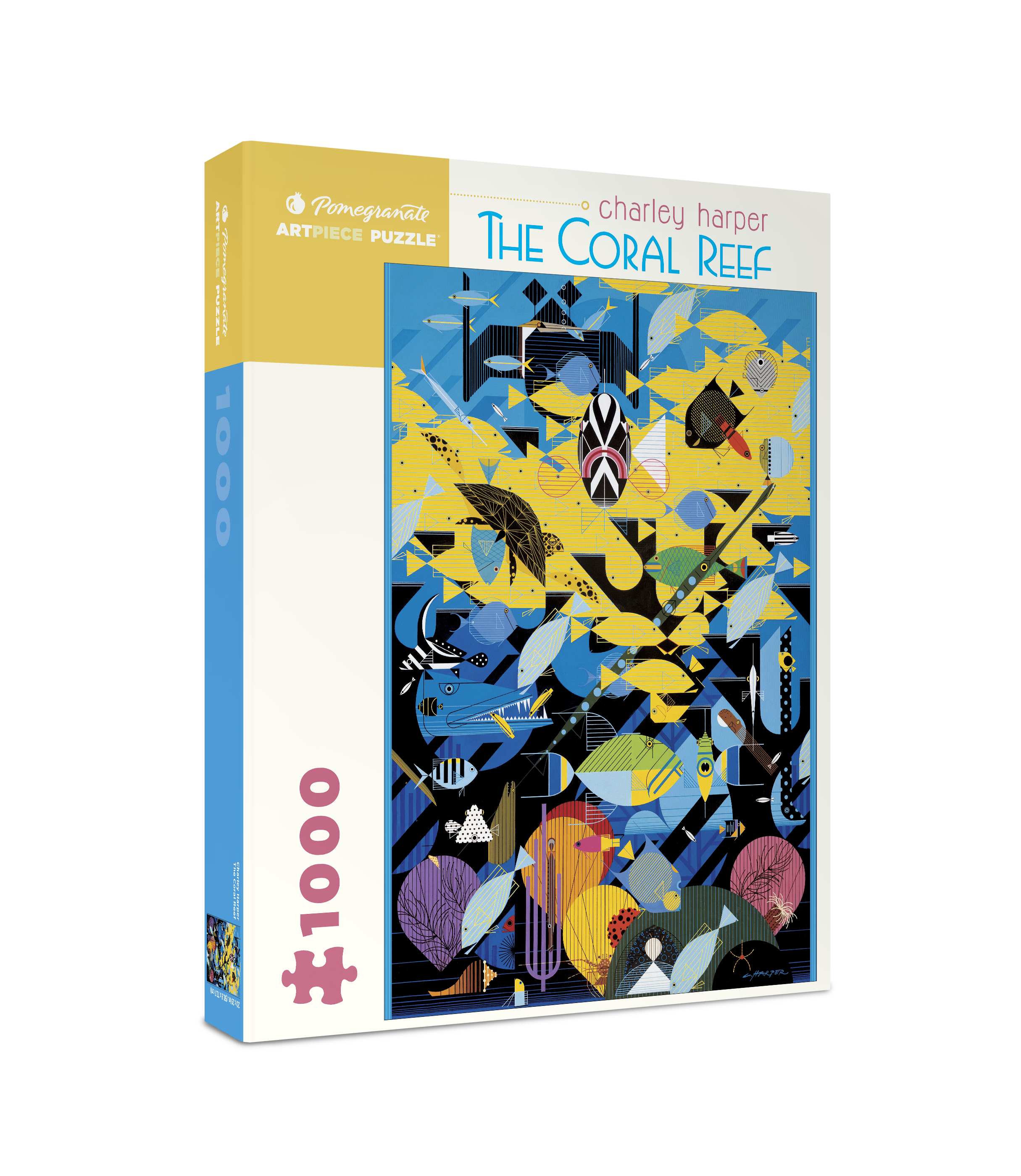 pomegranate-charley-harper-the-coral-reef-puzzle-1000-teile-tiere image 1