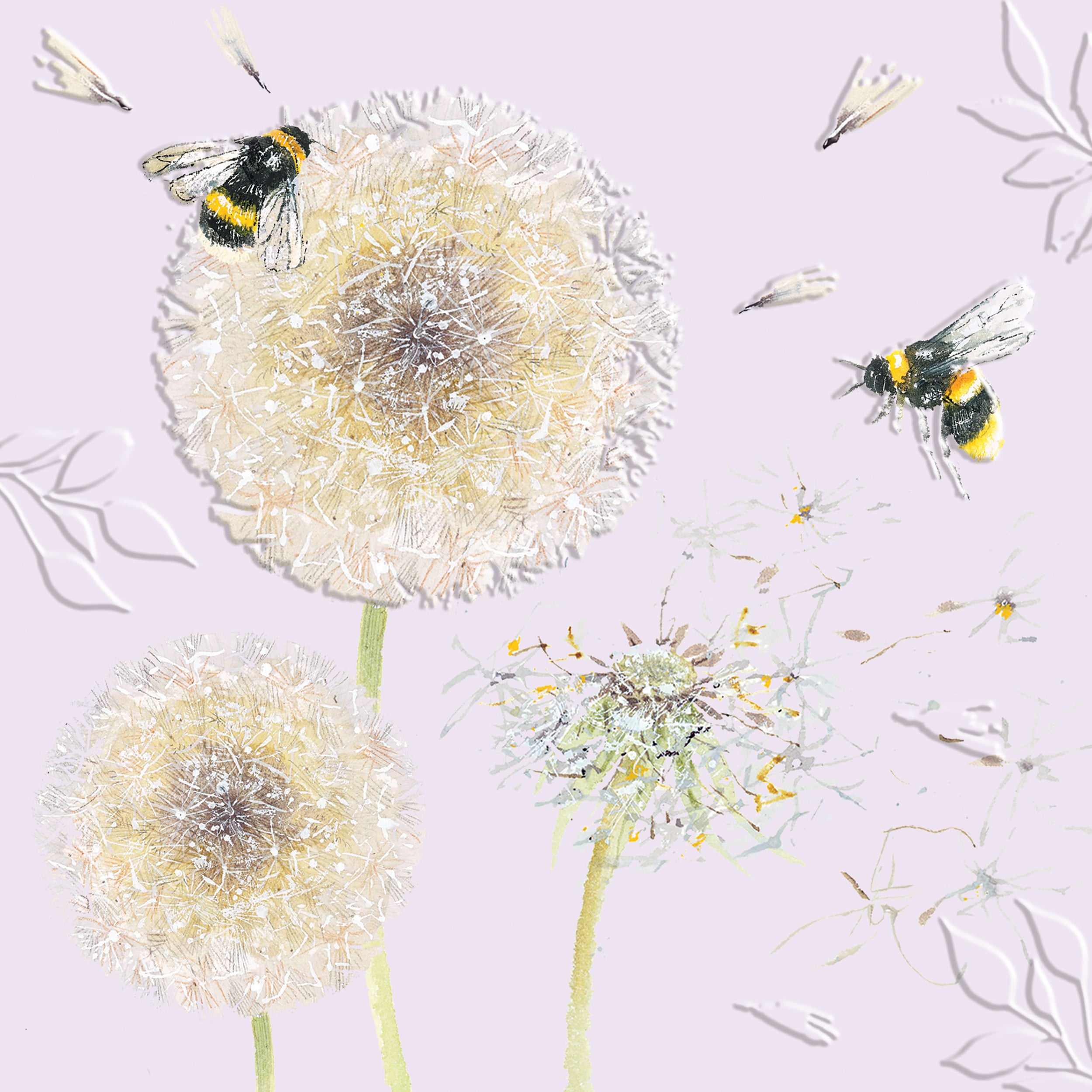 otter-house-beautiful-blooms-gru-karte-dandelion-clocks-biene image 1