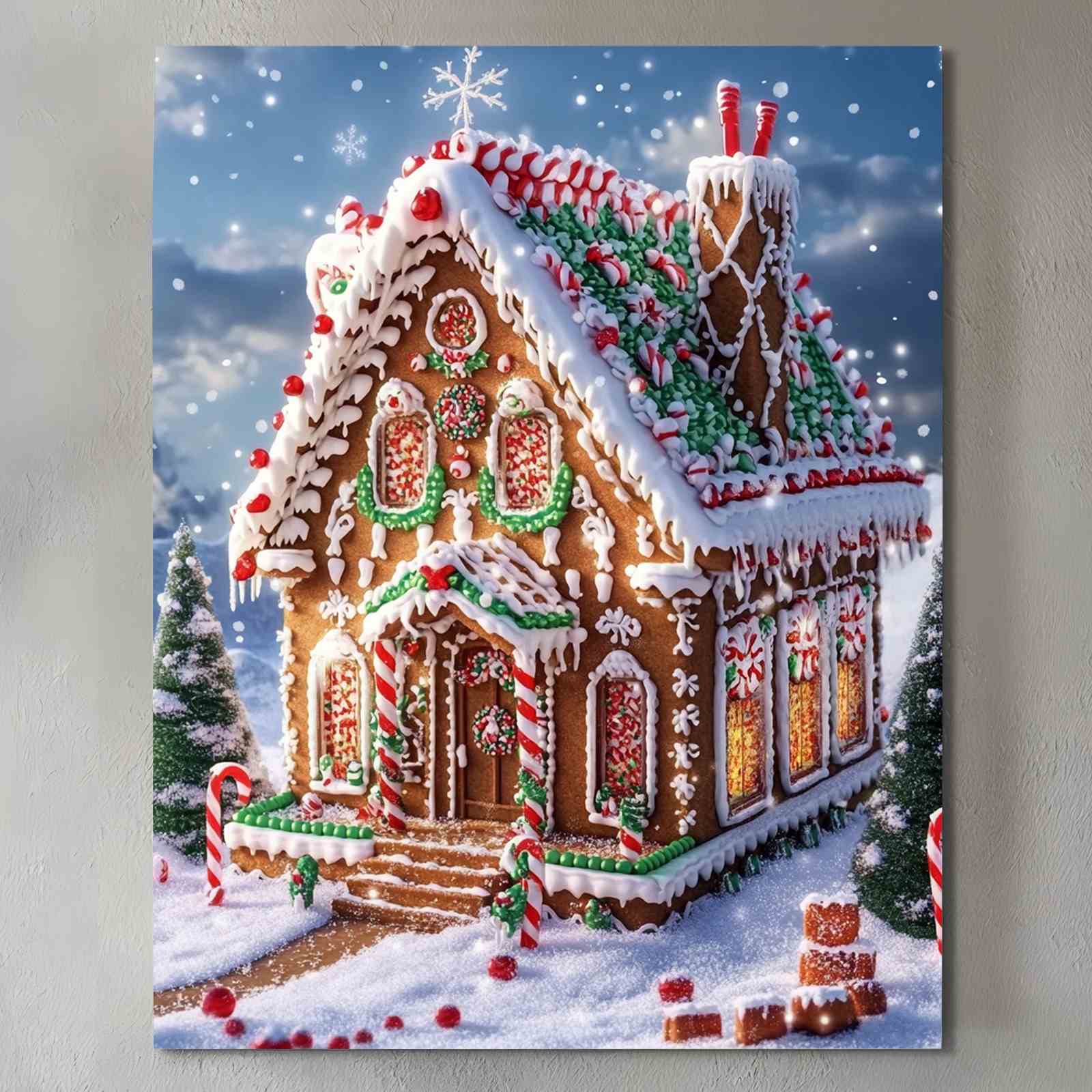 tucocoo-canvas-wall-art-gingerbread-house-leinwandbild-30x40cm-gerahmt-weihnacht image 2