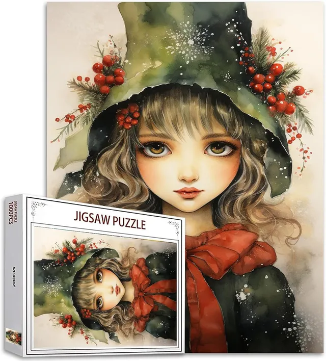 tucocoo-christmas-elf-girl-puzzle-1000-teile-winter image 1