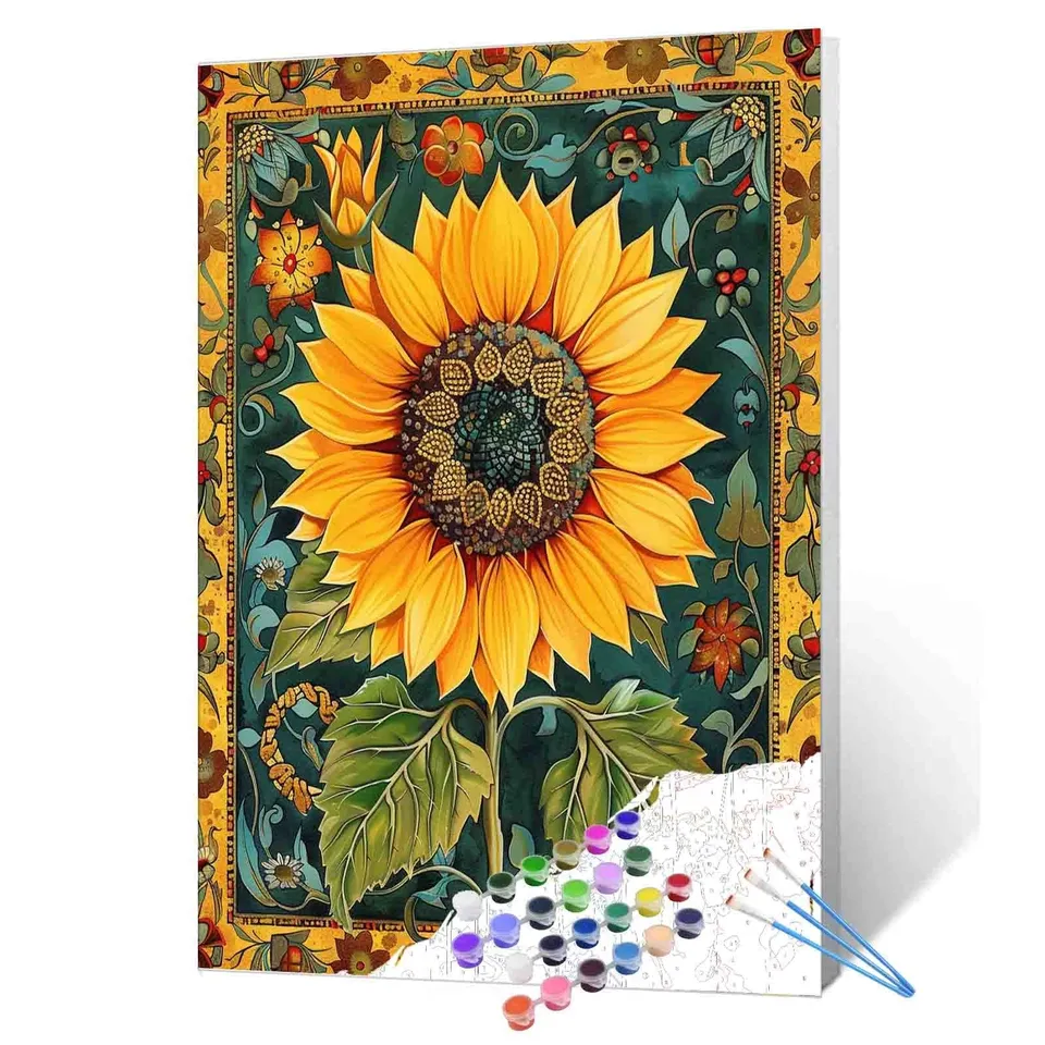 tucocoo-golden-sunflower-bloom-malen-nach-zahlen-40x50-ohne-rahmen image 1