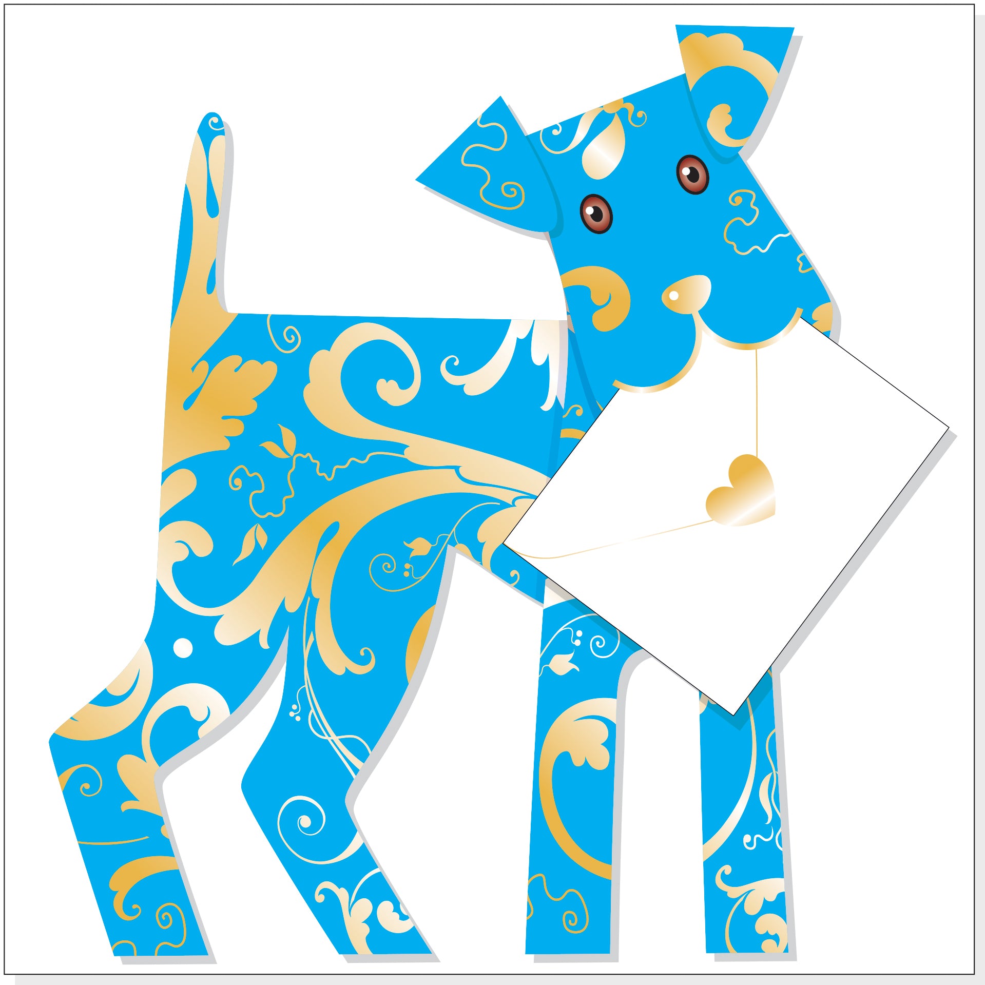 otter-house-special-delivery-binky-hund-gru-karte-3d-tiermotiv image 1