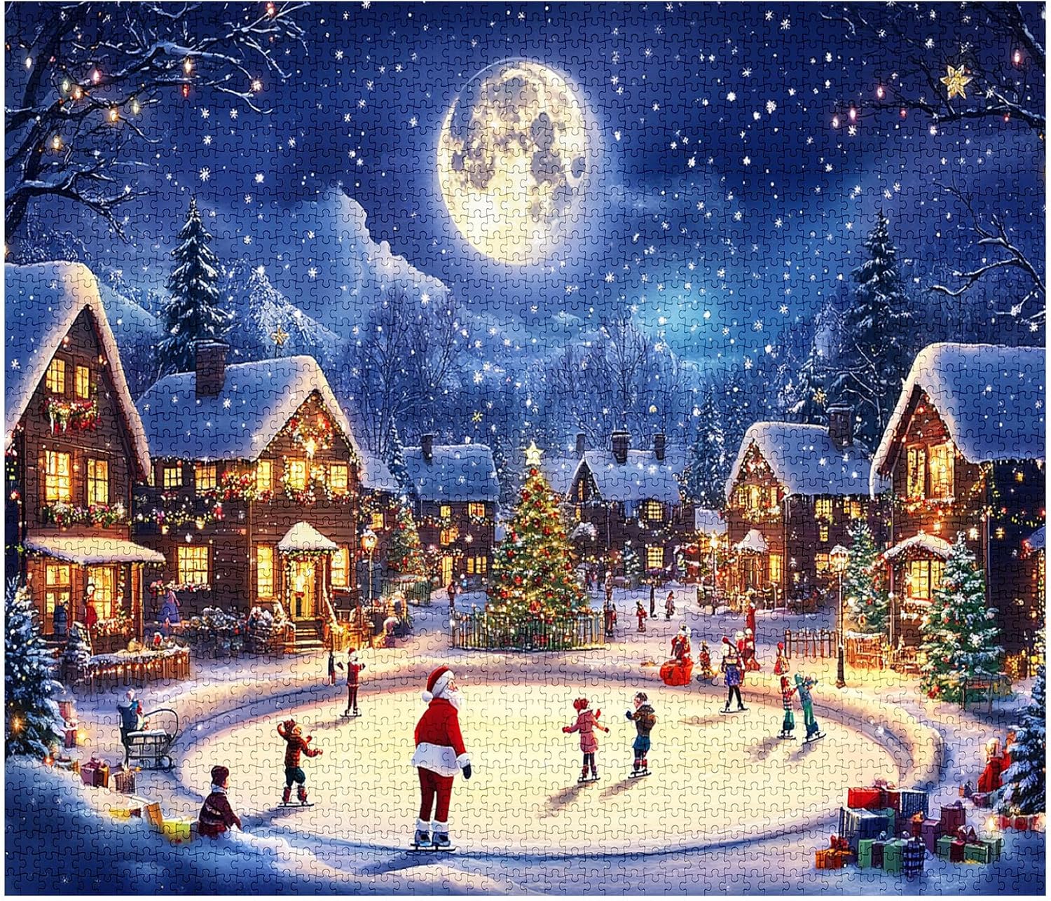 tucocoo-ski-resort-puzzle-1000-teile-winterdorf-schnee image 2
