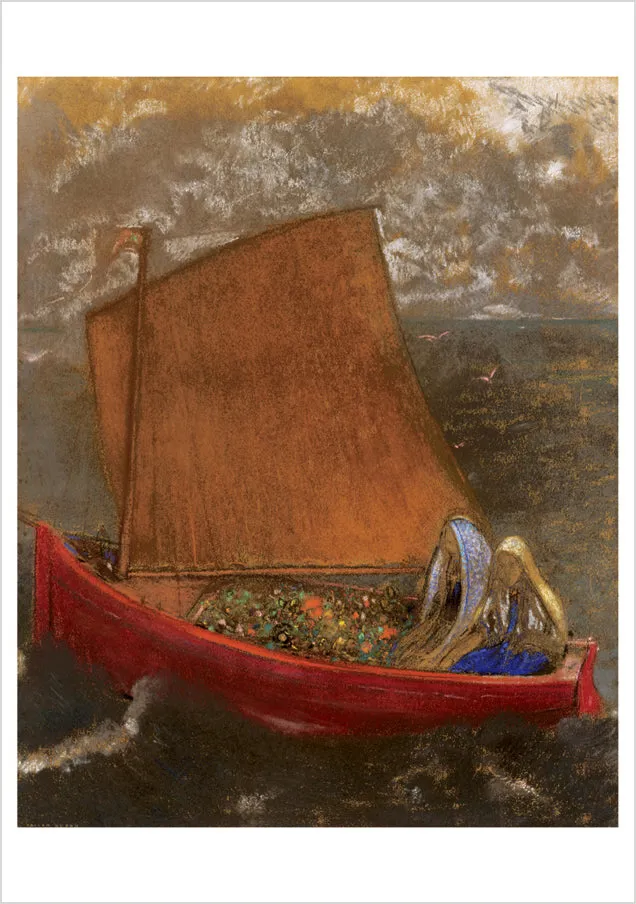 pomegranate-odilon-redon-yellow-sail-blanko-karte-kunstmotiv image 1