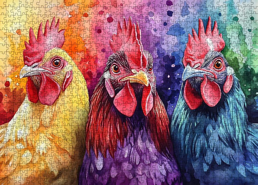 tucocoo-watercolor-h-hner-puzzle-1000-teile-tiere image 2