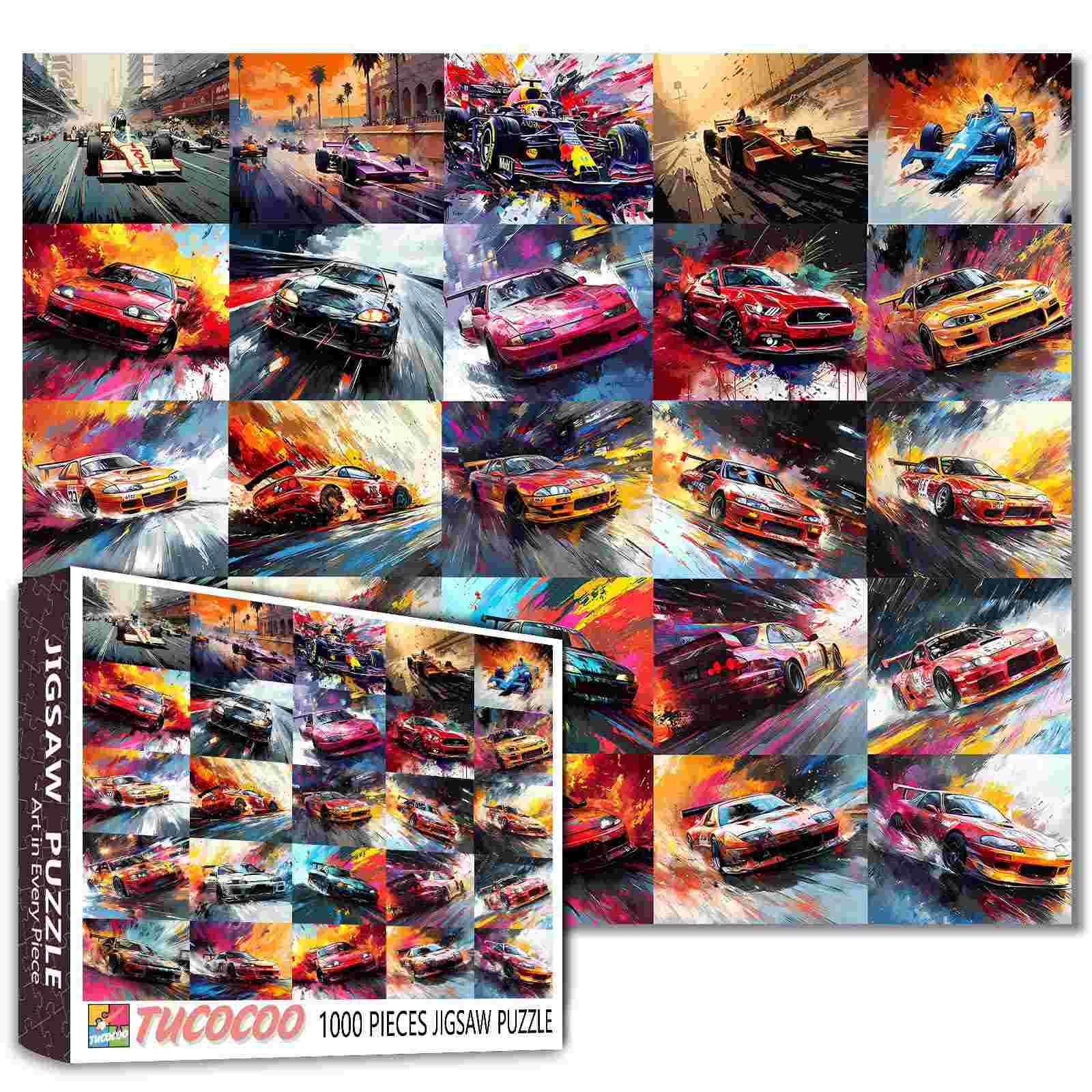 tucocoo-jigsaw-puzzles-dynamic-racing-cars-puzzle-1000-teile-autos image 1