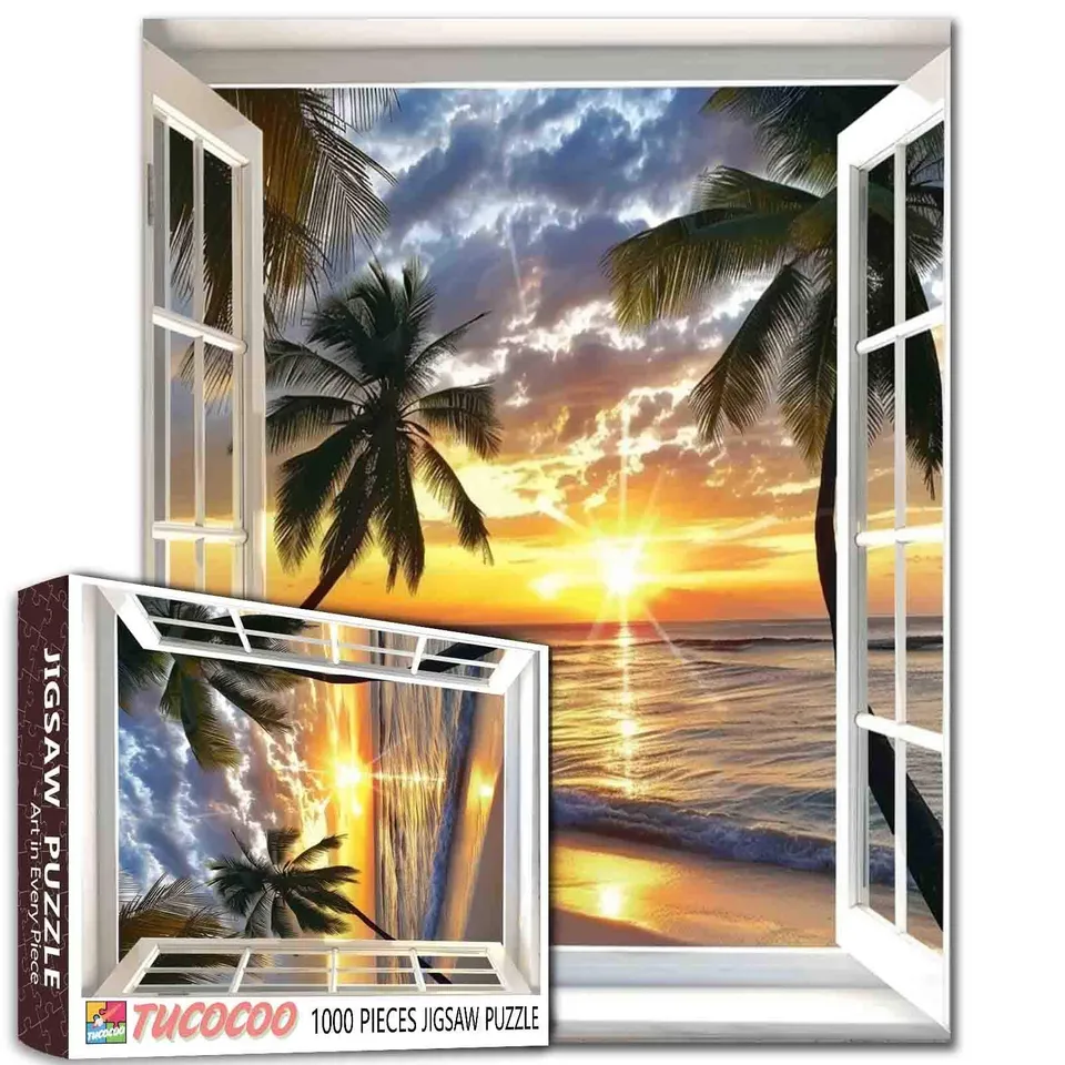 tucocoo-serene-garden-view-puzzle-1000-teile-strand image 1