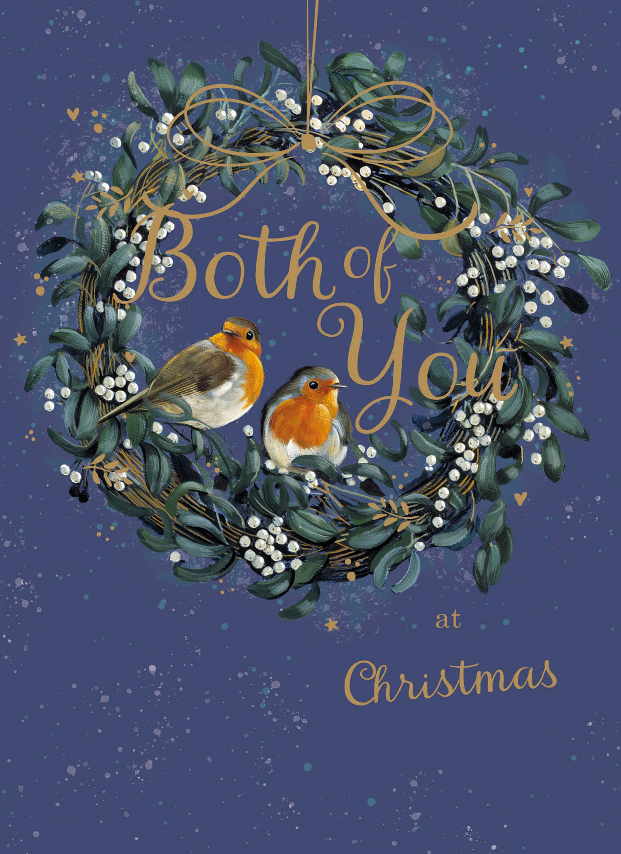 otter-house-christmas-both-of-you-robin-wreath-weihnachtskarte image 1
