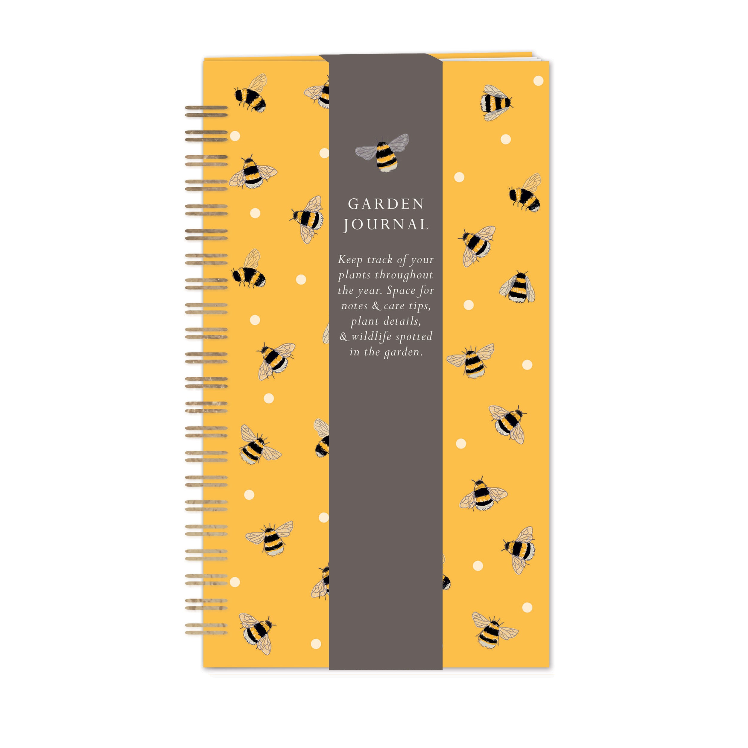 otter-house-bee-pattern-garden-journal-bienen-notizbuch image 2