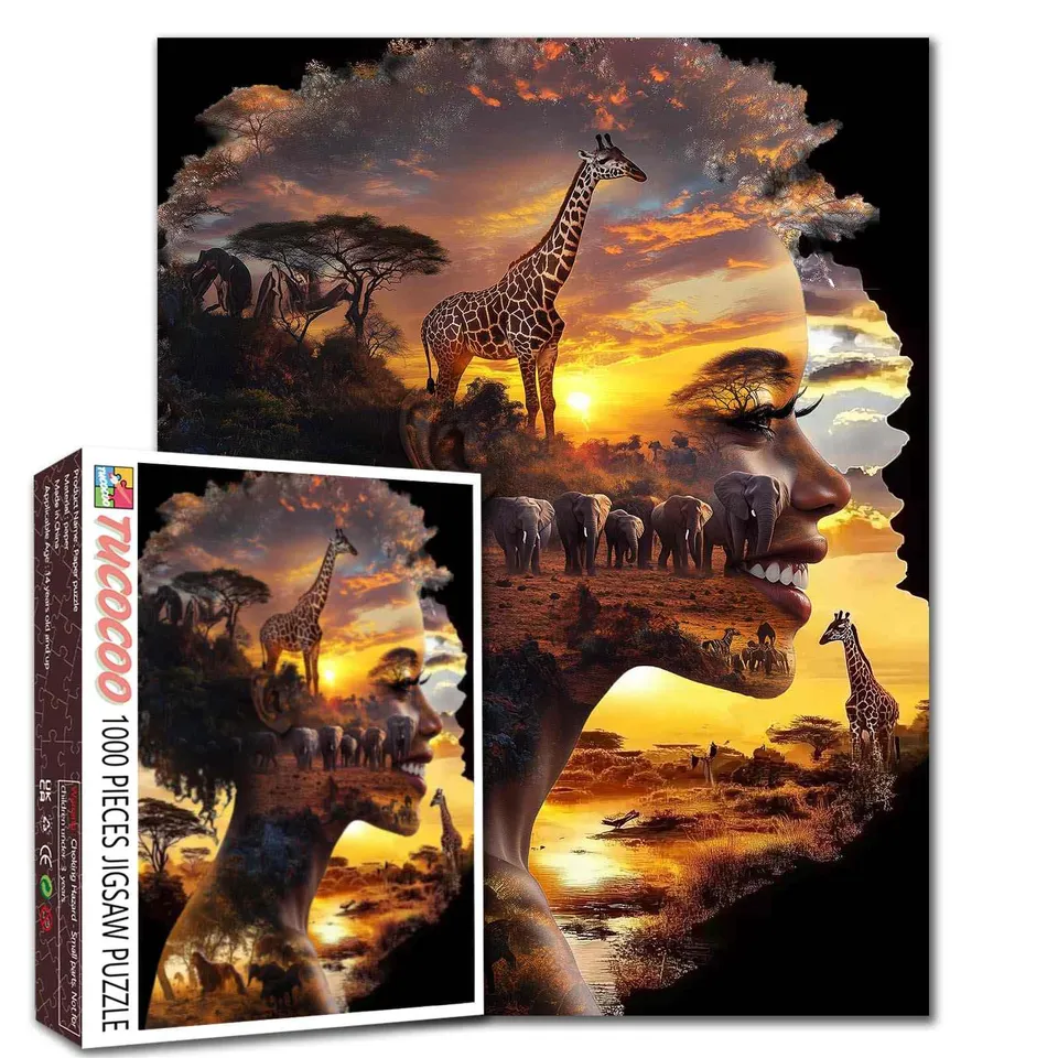 tucocoo-jigsaw-african-sunset-puzzle-1000-teile-safari image 1