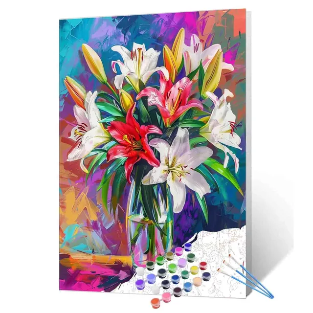 tucocoo-lilien-malen-nach-zahlen-blumen-40x50-ohne-rahmen image 1