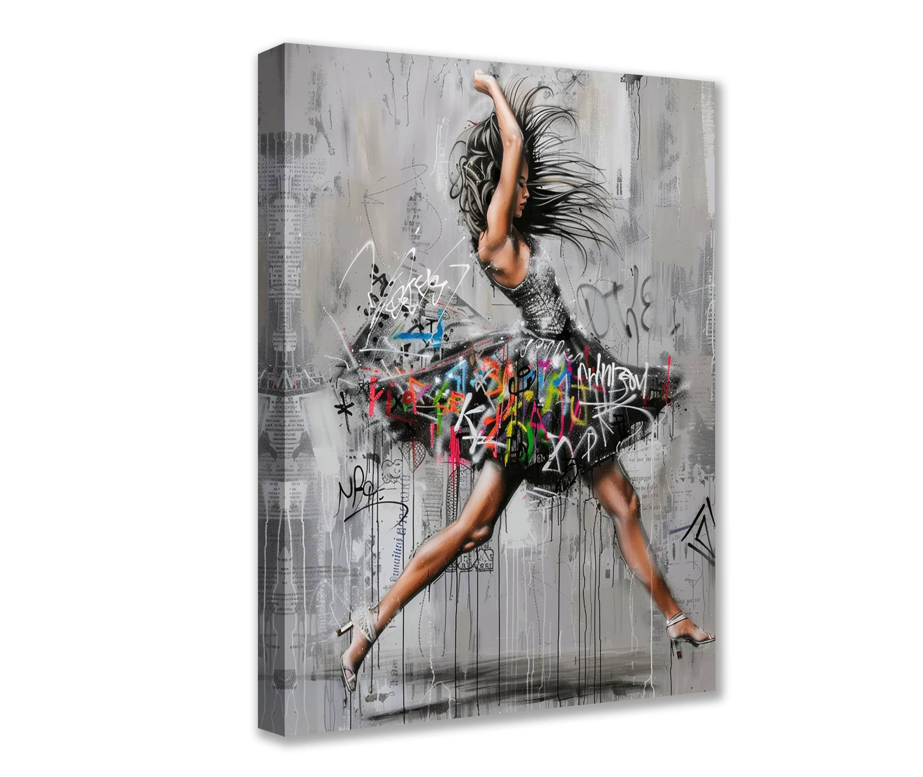 tucocoo-graffiti-dancing-woman-leinwandbild-30x40cm-t-nzerin image 1