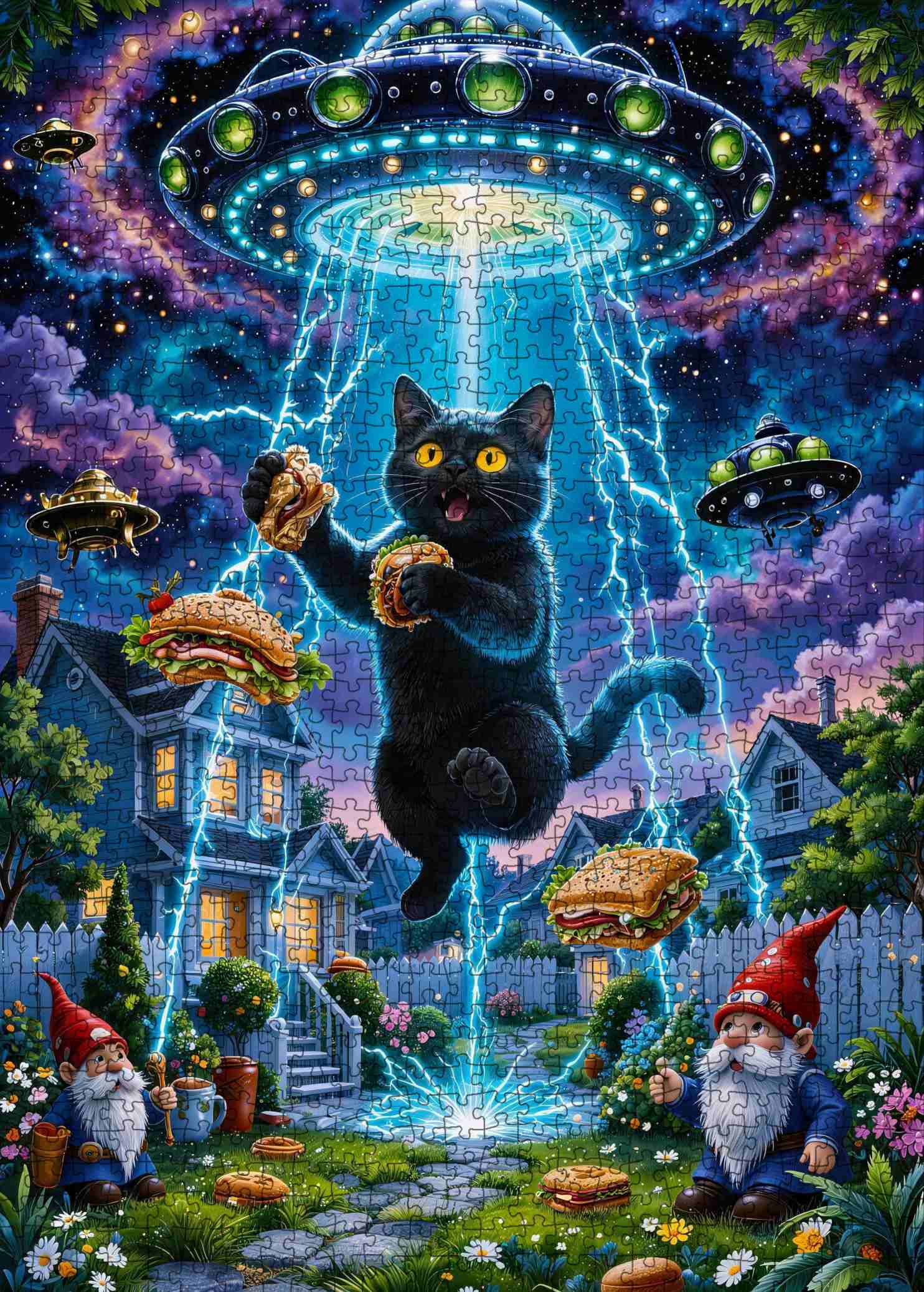 tucocoo-ufo-cat-sandwich-abduction-puzzle-1000-teile-katze image 2