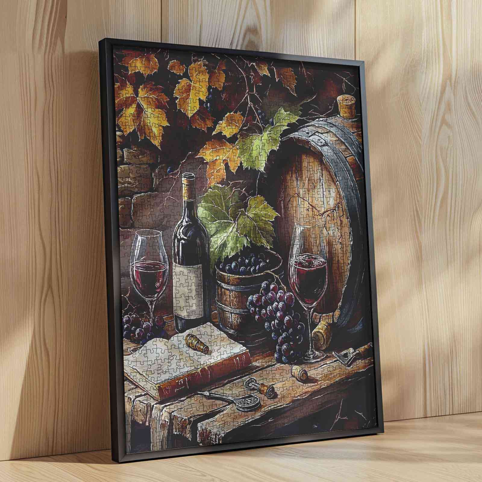 tucocoo-rustic-wine-and-grapes-puzzle-1000-teile-wein image 4